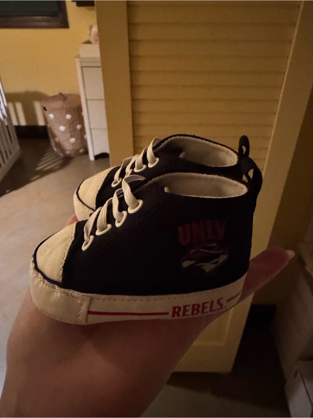 Rebels Black & Cream Baby/Toddler Sneakers 0-6 months